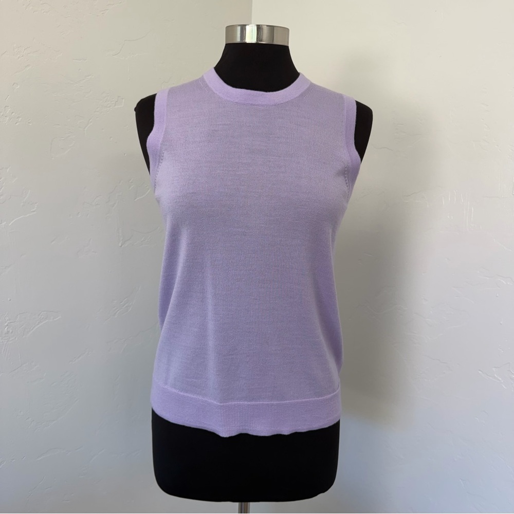 J. Crew Lavender Merino Wool Sleeveless Tank Top Size S - Picture 3 of 11